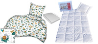 Komplet 100x160 + 50x60 + prześcieradło jersey 80x160 513mor
