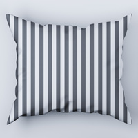 Poszewka bawełniana na jaśka 40x40 | 213sza | szara | pasy