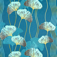 Worek szkolny na buty | 324eme | emeraldowa | liście miłorzębu