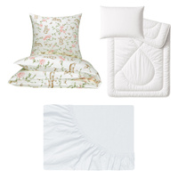 Zestaw pościeli  100x160 + 40x60 + prześcieradło jersey 80x160 | 002bor | bordowa | świąteczna Mikołaje