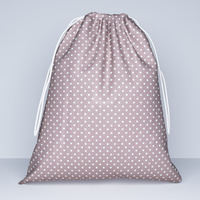 Worek szkolny na buty groszki kawowe