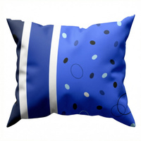 Poszewka z kory 40x40 | 024granat | niebieska | geometryczny