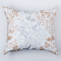 Poszewka bawełniana na poduszkę 60x70 | 009bia | biała | powoje kwiaty