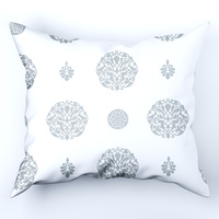 Poszewka z kory 40x40 | 388bsz | szara | ornament