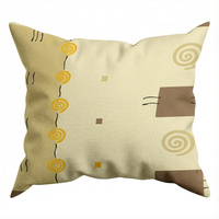 Poszewka z kory 40x40 | 042bez | beżowa | geometryczny