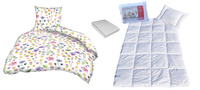 Komplet 100x160 + 40x60 + prześcieradło jersey 80x160  348biały