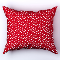 Poszewka bawełniana na poduszkę 50x60 | 444red | czerwona | serca walentynki