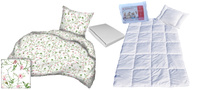 Komplet 100x160 + 50x60 + prześcieradło jersey 80x160 121biały