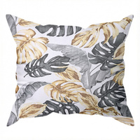 Poszewka z kory 50x60 | 455miód | biało miodowa | liście monstera