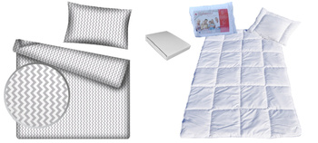 Komplet 100x160 + 50x60 + prześcieradło jersey 80x160 407szar