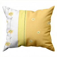 Poszewka z kory 40x40 | 001żółty | żółta | kwiaty stokrotki