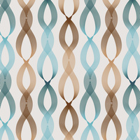 Prześcieradło na leżak do przedszkola | 434nie | niebiesko brązowe | geometryczna wstążki