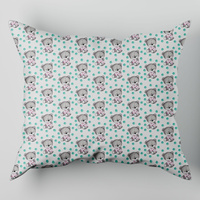 Poszewka bawełniana na jaśka 40x40 | 050sza | biała | misie