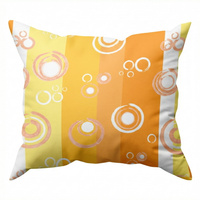 Poszewka flanela 40x40 | 034pom | pomarańczowa | bombelki