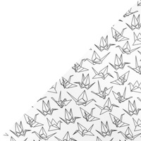 Apaszka bandamka bandana chustka | 177biały | biało czarna | origami zwierzątka