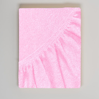 Pokrowiec na stół do masażu frotte Jasnoróżowy