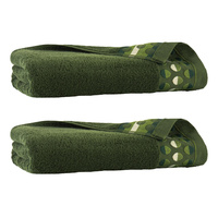 Komplet ręczników z bawełny egipskiej 50x90 70x140 Zen zielony