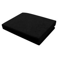 Prześcieradło bez gumki 140x200 frotte Czarne