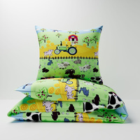 Pościel bawełniana 160x200 + 70x80 + 40x40 | 081far | kolorowa | farma traktor