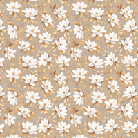 Worek na pościel do przedszkola żłobka | 075beż | beżowa | kwiaty magnolie