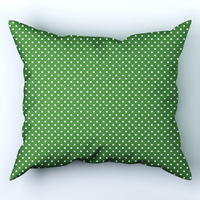 Poszewka bawełniana na jaśka 40x40 | groszki zielone | zielona | grochy