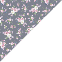Apaszka bandamka bandana chustka | 426grafit | szara | kwiaty jabłoni