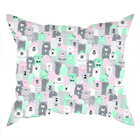 Pastelowa Poszewka bawełniana na jaśka 40x40 | 050pas | pastelowa | misie w kinie