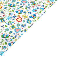 Apaszka bandamka bandana chustka | 232biały | kolorowa | kwiaty regionalne