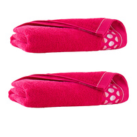 Komplet ręczników z bawełny egipskiej 50x90 70x140 Zen amarant