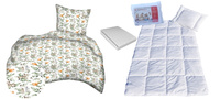 Komplet 100x160 + 50x60 + prześcieradło jersey 80x160 314wiewiórka