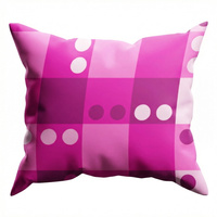 Poszewka z kory 40x40 | 029roz | różowa | geometryczny