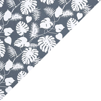 Apaszka bandamka bandana chustka | 277sza | szara | liście