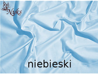 Prześcieradło satynowe bez gumki 160x200 niebieskie
