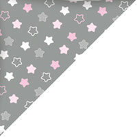 Apaszka bandamka bandana chustka | 300róż | szaro różowa | gwiazdki