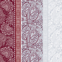 Prześcieradło na leżak do przedszkola | 098bor | bordo | ornament