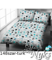 Poszewka z kory 40x40 | 148szar-turk | szara | sowy