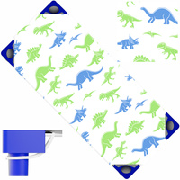 Prześcieradło na leżak do przedszkola | 411Nni | białe | dinozaury