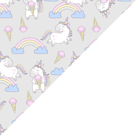 Apaszka bandamka bandana chustka | 103szary | szara | jednorożce unicorn