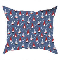 Poszewka bawełniana na jaśka 40x40 | 224blu | niebieskie | skrzaty