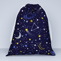 Worek szkolny na buty | 202pla | granatowa | kosmos