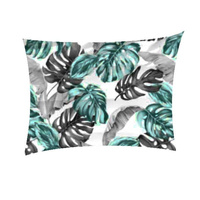 Poszewka z kory 40x40 | 455Btu | biała | liście monstera