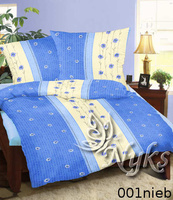 Niebieska Pościel flanela 160x200 + poszewki na poduszkę 2*70x80 [001niebieski]