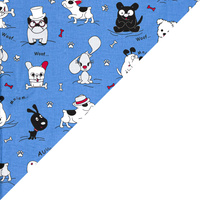 Apaszka bandamka bandana chustka | 189blu | niebieska | pieski