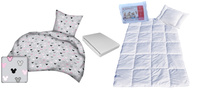 Komplet 100x160 + 50x60 + prześcieradło jersey 80x160 409s-r