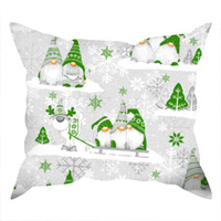 Poszewka bawełniana na jaśka 40x40 | 421jab | zielona | skrzaty