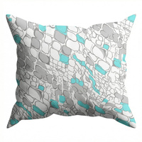 Poszewka z kory 40x40 | 262turkus | szaro turkusowa | ciapki