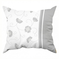 Poszewka z kory 40x40 | 399szary | szara | kwiaty