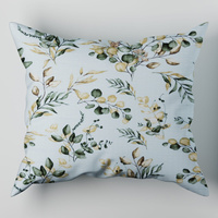 Poszewka z kory 40x40 | 079oliwka | zielona | gałązki i liście