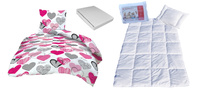 Komplet 100x160 + 40x60 + prześcieradło jersey 80x160  070róż