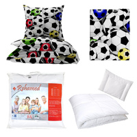Zestaw pościeli  100x160 + 50x60 + prześcieradło we wzorze 80x160 | 089P3D | kolorowa | piłki 3D